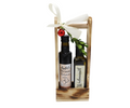 Geschenkset 250ml im Holzträger - Walnussöl und Apfel-Birnen-Balsamico