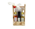 Geschenkset 100ml im Holzträger - Chiliöl Olivenöl und Knoblauch-Kräuteröl