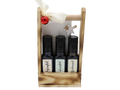 Geschenkset 100ml im Holzträger - Senföl Walnussöl und Hanföl